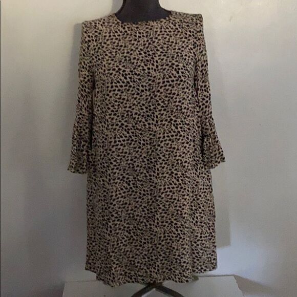 H&M Leopard Print Midi Dress - EUC - Picture 1 of 3